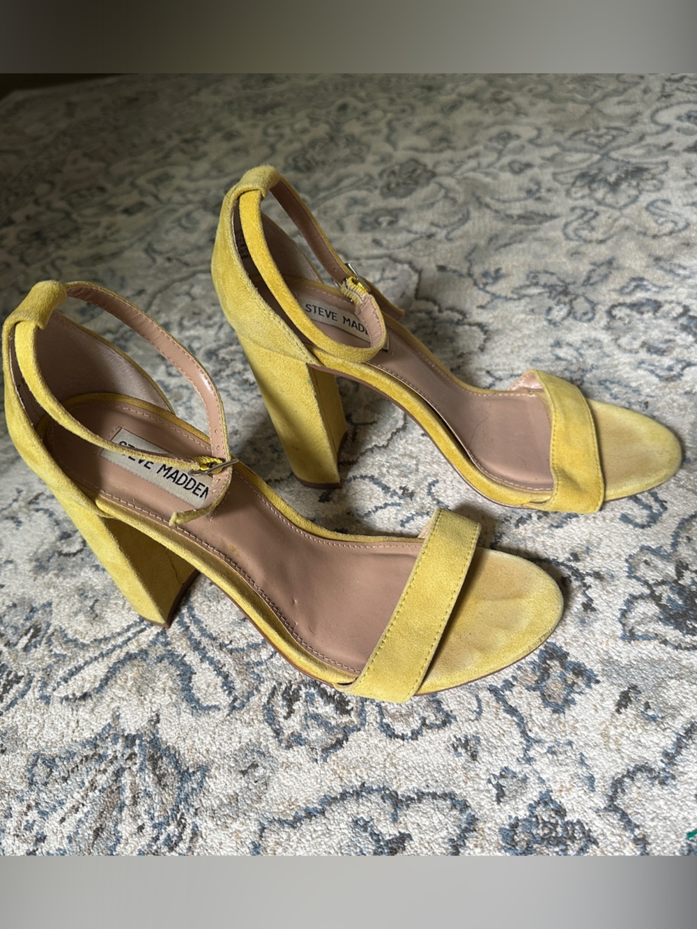 Steve Madden Yellow Block Heels